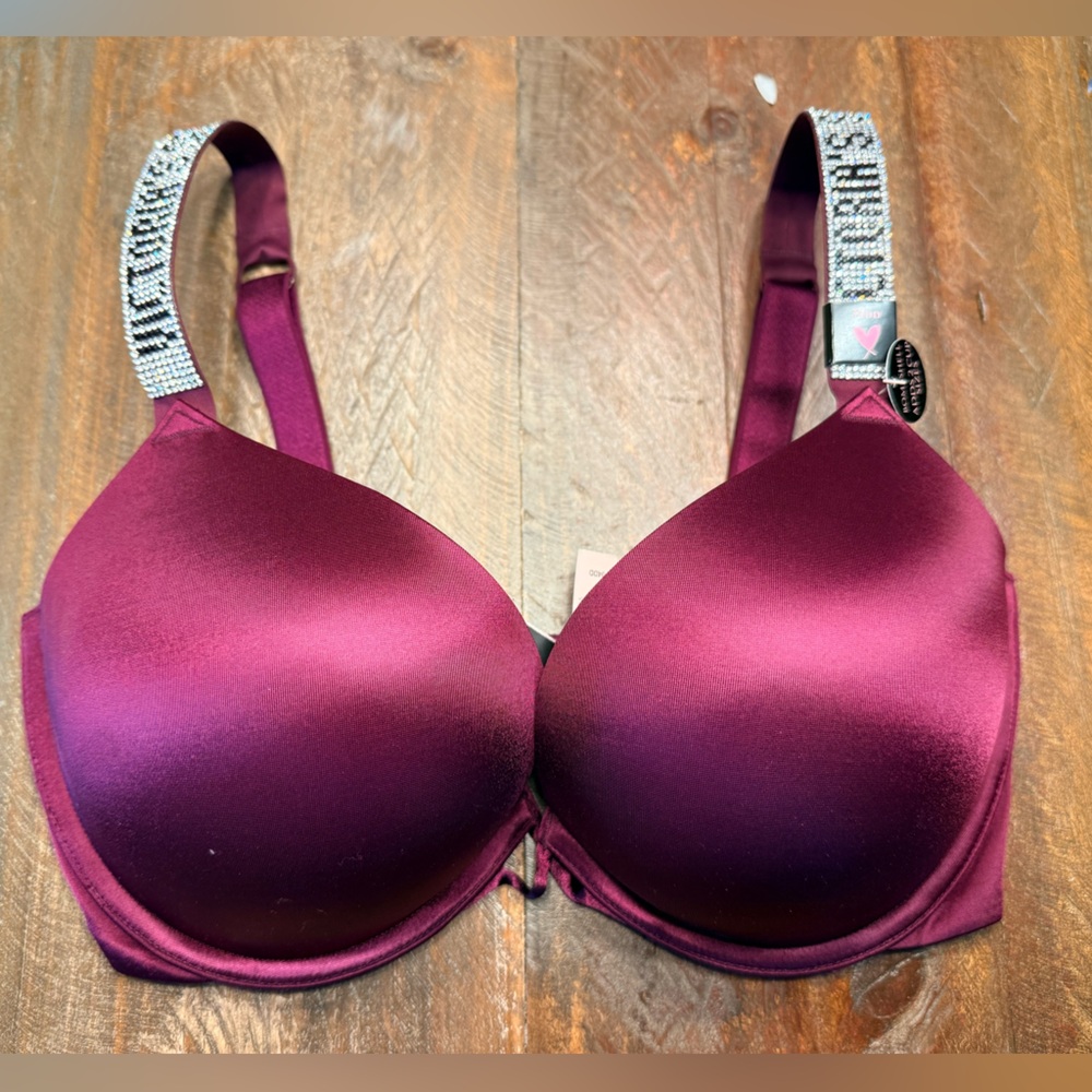 Victoria's Secret Deep Purple Bra with Sparkling Straps